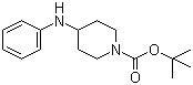 结构式 CAS# 125541-22-2, 1-N-Boc-4-苯胺基哌啶; 4-苯胺基哌啶-1-羧酸叔丁酯