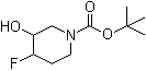 structure of CAS# 1260772-97-1, 4-Fluoro-3-hydroxy-1-piperidinecarboxylic acid 1,1-dimethylethyl ester