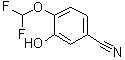 structure of CAS# 1261823-17-9, 4-(Difluoromethoxy)-3-hydroxybenzonitrile;5-Cyano-2-(difluoromethoxy)phenol