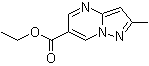 structure of CAS# 1263061-14-8, 2-Methyl-pyrazolo[1,5-a]pyrimidine-6-carboxylic acid ethyl ester