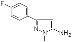 structure of CAS# 126417-81-0, 3-(4-Fluorophenyl)-1-methyl-1H-pyrazol-5-amine