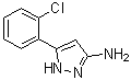 3-Amino-5-(2-chlorophenyl)-1H-pyrazole molecular structure (CAS 126520-01-2)