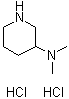 结构式 CAS# 126584-46-1, N,N-二甲基哌啶-3-胺二盐酸盐