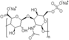 结构式 CAS# 12678-07-8, 硫酸软骨素钠