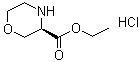 结构式 CAS# 1269483-57-9, (3R)-3-吗啉羧酸乙酯盐酸盐