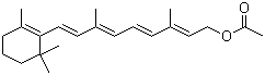 结构式 CAS# 127-47-9, 维生素 A 醋酸酯; 维生素 A 乙酸酯; 视黄醇乙酸酯