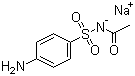结构式 CAS# 127-56-0, 磺胺乙酰钠; 磺胺醋酰钠; N-[(4-氨基苯基)-磺酰基]-乙酰胺钠