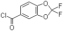 结构式 CAS# 127163-51-3, 2,2-二氟-1,3-苯并二恶茂-5-甲酰氯; 2,2-二氟-1,3-苯并二噁茂-5-甲酰氯