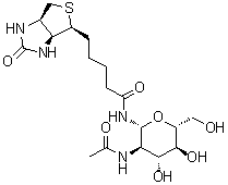 结构式 CAS# 1272755-69-7, 2-乙酰氨基-2-脱氧-beta-D-吡喃葡萄糖基氨基生物素