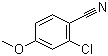 structure of CAS# 127666-99-3, 2-Chloro-4-methoxybenzonitrile