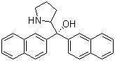 结构式 CAS# 127986-84-9, (S)-(-)-alpha,alpha-二(2-萘基)-2-吡咯烷甲醇