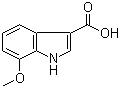 结构式 CAS# 128717-77-1, 7-甲氧基吲哚-3-甲酸