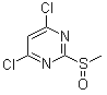 结构式 CAS# 1289386-11-3, 4,6-二氯-2-(甲亚磺酰基)嘧啶