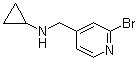 结构式 CAS# 1289386-62-4, 2-溴-N-环丙基-4-吡啶甲胺