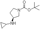 structure of CAS# 1289585-23-4, (3S)-3-(Cyclopropylamino)-1-pyrrolidinecarboxylic acid tert-butyl ester