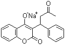 结构式 CAS# 129-06-6, 华法林钠; 3-(3-氧代-1-苯基丁基)-4-羟基-2H-1-苯并吡喃-2-酮钠盐