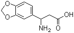 structure of CAS# 129042-60-0, 3-Amino-3-benzo[1,3]dioxol-5-ylpropionic acid;3-Amino-3-(3,4-methylendioxyphenyl)propionic acid