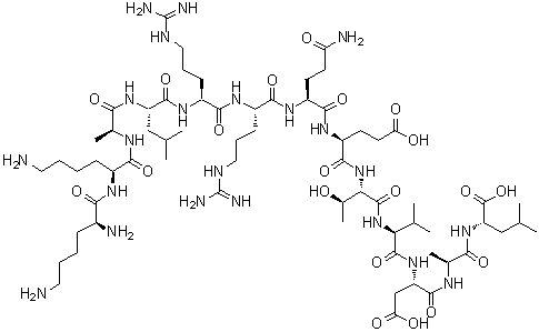 structure of CAS# 129198-88-5, Autocamtide II;8: PN: WO2004009562 PAGE: 49 unclaimed sequence; Autocamtide 2