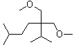 结构式 CAS# 129228-11-1, 3,3-双(甲氧基甲基)-2,6-二甲基庚烷
