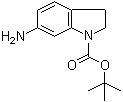 结构式 CAS# 129488-00-2, 6-氨基吲哚啉-1-羧酸叔丁酯