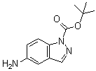 结构式 CAS# 129488-10-4, 5-氨基-1H-吲唑-1-羧酸叔丁酯