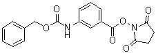 [3-[[(2,5-Dioxo-1-pyrrolidinyl)oxy]carbonyl]phenyl]carbamic acid phenylmethyl ester molecular structure (CAS 129666-48-4)