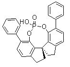 结构式 CAS# 1297613-72-9, (11aR)-10,11,12,13-四氢-5-羟基-3,7-二苯基-二茚并[7,1-de:1',7'-fg][1,3,2]二氧磷杂八环-5-氧化物