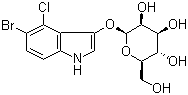 结构式 CAS# 129787-67-3, 5-溴-4-氯-1H-吲哚-3-基 beta-D-吡喃甘露糖苷