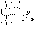 structure of CAS# 130-23-4, 1-Amino-8-naphthol-4,6-disulfonic acid;4-Amino-5-hydroxynaphthalene-1,7-disulphonic acid