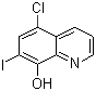 结构式 CAS# 130-26-7, 氯碘羟喹; 5-氯-7-碘-8-羟基喹啉