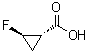 structure of CAS# 130340-04-4, (1R,2S)-rel-2-Fluorocyclopropanecarboxylic acid;rel-(1R,2S)-2-Fluorocyclopropanecarboxylic acid; trans-2-Fluorocyclopropanecarboxylic acid