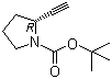structure of CAS# 130418-90-5, tert-Butyl 2-ethynylpyrrolidine-1-carboxylate;1-tert-Butoxycarbonyl-2-ethynylpyrrolidine