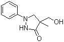 结构式 CAS# 13047-13-7, 菲尼酮 S; 4-羟甲基-4-甲基-1-苯基-3-吡唑烷酮