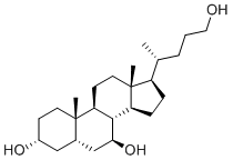 structure of CAS# 130593-75-8, Ursodeoxycholic Acid EP Impurity I;5beta-Cholane-3alpha,7beta,24-triol;(3R,5S,7S,8R,9S,10S,13R,14S,17R)-17-[(2R)-5-hydroxypentan-2-yl]-10,13-dimethyl-2,3,4,5,6,7,8,9,11,12,14,15,16,17-tetradecahydro-1H-cyclopenta[a]phenanthrene-3,7-diol