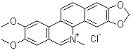 structure of CAS# 13063-04-2, Nitidine chloride;2,3-Dimethoxy-12-methyl-(1,3)-benzodioxolo(5,6-c)phenanthridinium chloride