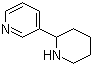 structure of CAS# 13078-04-1, 3-(2-Piperidinyl)pyridine;(+/-)-Anabasine; 2-(3-Pyridyl)piperidine; (+/-)-3-(2-Piperidinyl)pyridine; (+/-)-Anabasine; 1,2,3,4,5,6-Hexahydro-[2,3']bipyridinyl; 2-(3-Pyridyl)piperidine; 2-(Pyridin-3-yl)piperidine; 3-(2-Piperidyl)pyridine; 3-(Piperidin-2-yl)pyridine