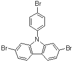 structure of CAS# 1313900-20-7, 2,7-Dibromo-9-(4-bromophenyl)-9H-carbazole
