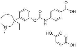 structure of CAS# 1314003-47-8, Meptazinol Impurity 2;4-(((3-(3-Ethyl-1-methylazepan-3-yl)phenoxy)carbonyl)amino)benzoic acid compound with maleic acid (1:1)