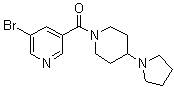 结构式 CAS# 1314241-44-5, (5-溴-3-吡啶基)[4-(1-吡咯烷基)-1-哌啶基]甲酮