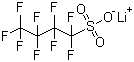 structure of CAS# 131651-65-5, Lithium nonafluorobutanesulphonate