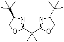 结构式 CAS# 131833-97-1, (R,R)-(-)-2,2'-异丙亚基双(4-叔丁基-2-恶唑啉); (R,R)-(-)-2,2'-异丙亚基双(4-叔丁基-2-噁唑啉)