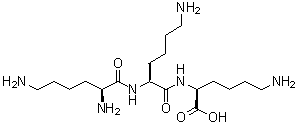 structure of CAS# 13184-14-0, L-Lysyl-L-lysyl-L-lysine;12: PN: WO2010059829 SEQID