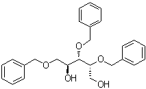 结构式 CAS# 131897-00-2, 1,3,4-三-O-(苯基甲基)-D-核糖醇
