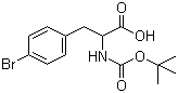 structure of CAS# 132153-48-1, N-(tert-Butoxycarbonyl)-p-bromo-DL-phenylalanine