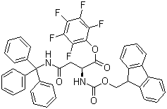 结构式 CAS# 132388-64-8, N-芴甲氧羰基-N'-三苯甲基-L-天门冬酰胺五氟苯酯
