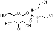structure of CAS# 132682-98-5, Glufosfamide;(2S,3R,4S,5S,6R)-2-Bis(2-chloroethylamino)phosphoryloxy-6-(hydroxymethyl)oxane-3,4,5-triol