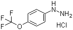 结构式 CAS# 133115-72-7, 4-三氟甲氧基苯肼盐酸盐; 对三氟甲氧基苯肼盐酸盐