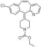 structure of CAS# 133330-56-0, Ethyl 4-(8-chloro-11H-benzo[5,6]cyclohepta[1,2-b]pyridin-11-ylidene)-1-piperidinecarboxylate