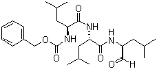 structure of CAS# 133407-82-6, MG 132;Calpain inhibitor IV-2; N-[(Phenylmethoxy)carbonyl]-L-leucyl-N-[(1S)-1-formyl-3-methylbutyl]-L-leucinamide