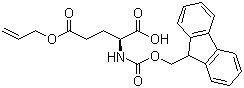 结构式 CAS# 133464-46-7, N-芴甲氧羰基-L-谷氨酸 5-烯丙基酯